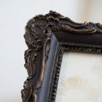 Photo Frame with Double Layer Embossed Floral Design for Home Decor, Vintage Picture in Resin Material for Wall Decoration