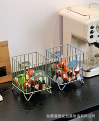 Cross-Border Hot Coffee Capsule Storage Basket Fruit Basket Snack Candy Storage Box Tabletop Coffee Table Decoration