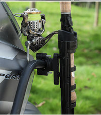 Aluminum Motorcycle Fishing Rod Holder with Multi-Directional Rotation
