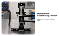 Spring Loaded Chair Tilt Mechanism Black Steel Office Chair Tilt Plate Compact Metal Body Furniture Part Mounting Tabs