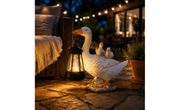 Duck Family Lantern LED Light Solar Hanging Lantern Energy Saving for Courtyard
