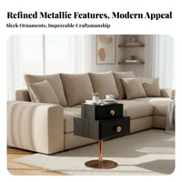 Round Pedestal Table Creative Design Nightstand Space-Saving for Bedroom, Office
