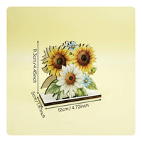Blossom Napkin Dispenser Freestanding Wooden Flower Napkin Holder Tabletop Accessory for Picnic