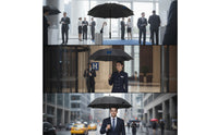 Windproof Umbrella with Auto Open Button Large Umbrella with Fiberglass Ribs Reinforced Resistant for Business Professionals, Commuters, Hotel