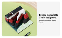 125 Sheets Creative Gift Christmas Train Paper Model Non-Sticky Notes Tear-Away Sculpture Memo Block Includes Acrylic Display Case