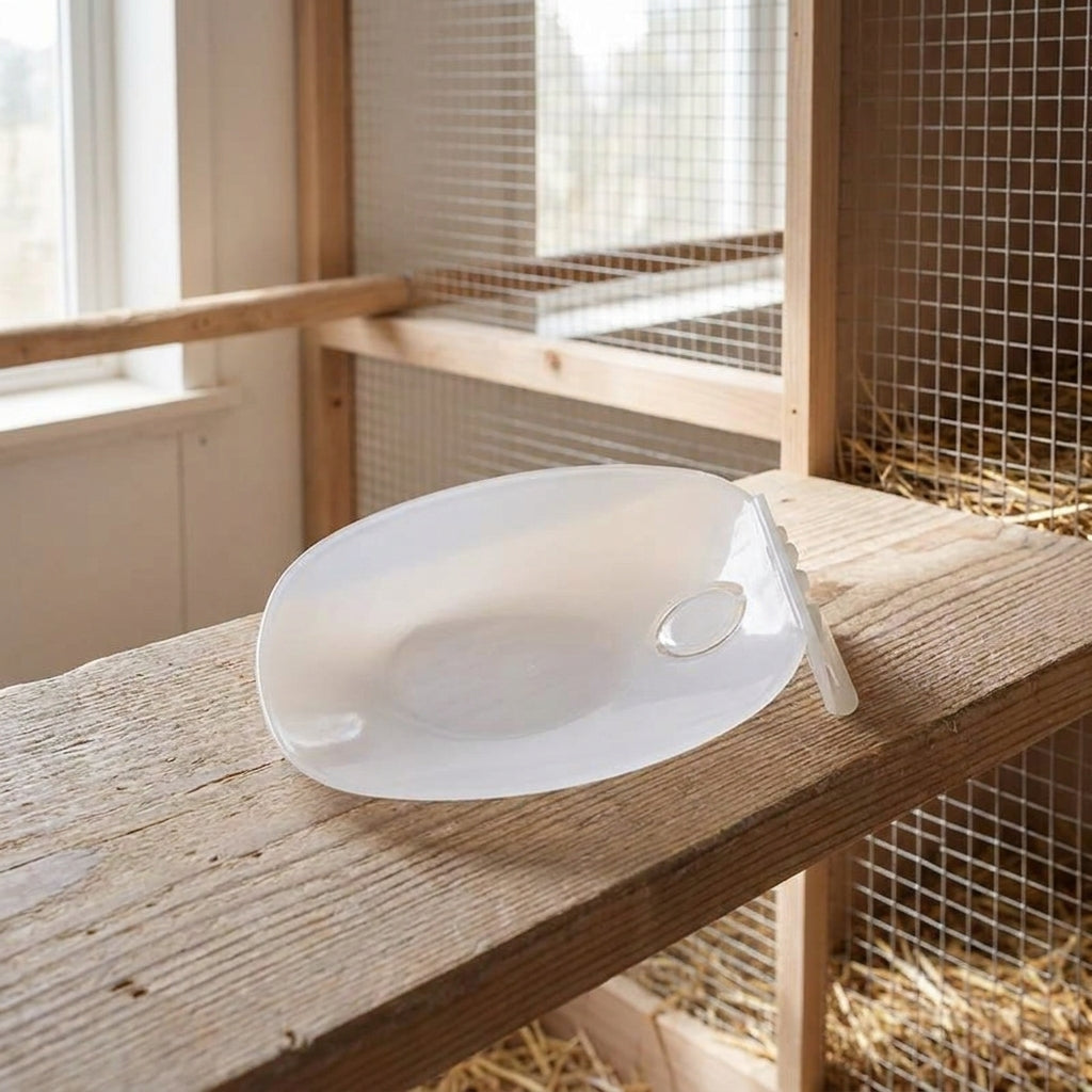 Pigeon Breeding Kit with Avian Water Feeder, Pigeon Automatic Waterer and Fake Eggs, Translucent White Cage Mount Set with Dust Cover