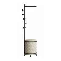 Mobile Coat Tree with Laundry Bin Unrestricted Standing Garment Stand Modern