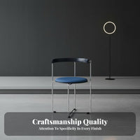 Foldable Woven Chair Nordic aesthetic Dining Seat Easy to Assemble for Small Spaces