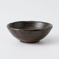 Wabi-Sabi Ceramic Bowl, Black, New Chinese Style