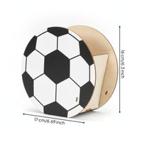 Tabletop Planter Soccer Ball Wooden Pot Display Holder Decorative Plant Container Easy Slot Assembly Suitable for Game Day Events Party Desk