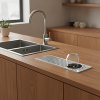 Embedded Cup Washer Built-in Countertop Cup Washer Low-Profile Drinkware Rinser for Baristas, Bartenders, Coffee Bar, Cafe, Kitchen Sink