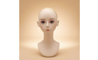 Mannequin Head with Shoulders Matte Manikin Head with Shoulders Life-Size Hairpiece Display Bust for Cosplay