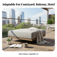 4-Piece Woven Patio Set sturdy Wood Frame Outdoor Furniture Low Maintenance Thick pads for Homeowners, Entertainers, rearyard