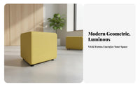 S-Shaped Upholstered Bench distinctive Shape Waiting Room Seating Modern aesthetic Sturdy construction for Visitors