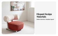 Sled Base Armchair Light Luxury Upholstered Single Seater Italian and design Comfortable Padding for Business Owners, Bedroom