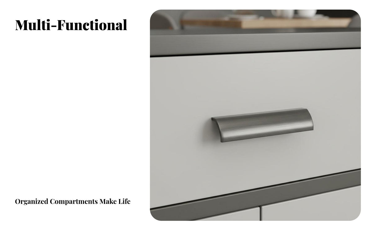 Large Capacity Sideboard Buffet Cabinet Multi-Functional Dining Room Storage Hutch Stylish Design Modern Bar Cabinet Spacious Countertop for Entertainers, Homeowners, Families