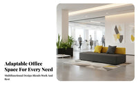 Modern look Configurable Block Sofa Minimalist Aesthetic L-Shaped sectional Sectional Unrestricted Combination Booth Seating Soft & Supportive Foam for Business Owners, Interior Designers, Apartment Dwellers, Reception Area, Waiting Room, Lobby