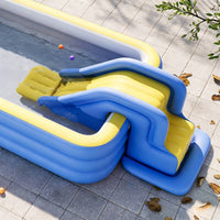Anti-Rollover Inflatable Water Slide Outdoor Inflatable Slide with Side Rails Heavy-Duty Compact for Children, Swimming Pool