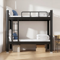 Metal Bunk Bed Two-Tier Bunk Bed with Ladder Space-Saving Furniture for Students, Roommates, Dormitories, Student Apartments, Hostels
