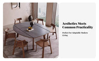 Extendable Design Square-to-Round transformable Table Space-Saving Round Top Table Modern aesthetic Home Furniture adaptable Multi-Use for Apartment Dwellers, Families, Homeowners, Dining Room, Family Gatherings, Kitchen, morning dining corner