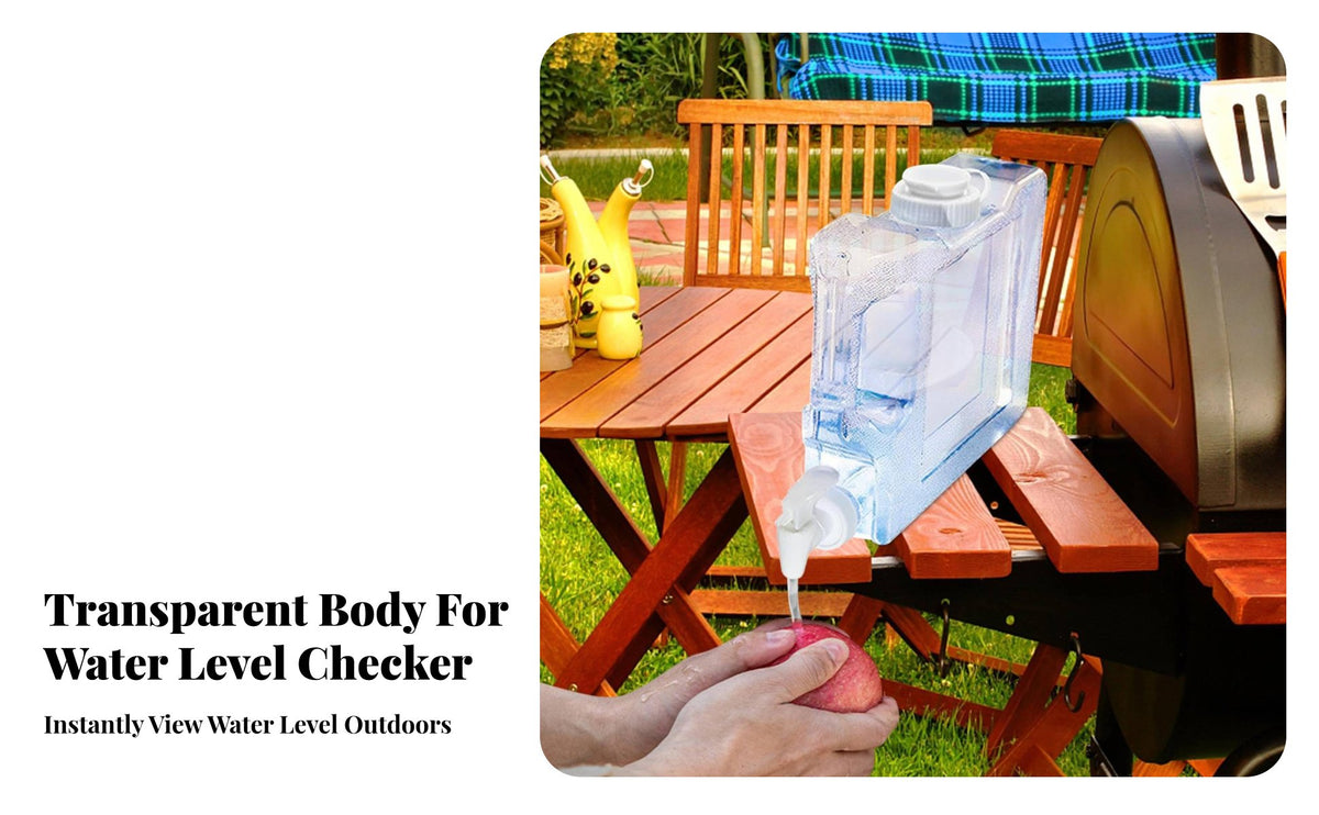 3-Liter Clear Water Carrier with Handle Portable Water Jug with Spigot Beverage Dispenser for Journeyers