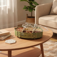 Compartment Tray with Handle Oval Platter Complimentary for Parties