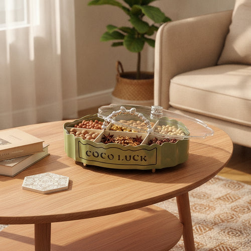 Compartment Tray with Handle Oval Platter Complimentary for Parties