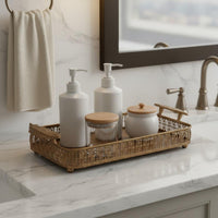 Golden Metal Tray Multi Purpose Decorative Iron Basket Stackable Gold Wire Basket for Hotel