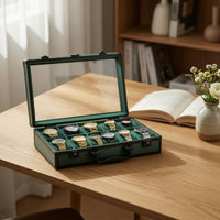 Watch Suitcase Portable Watch Case with Clear Lid Sturdy Construction for Collectors, Retailers, Travel