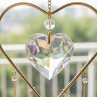 Heart Suncatcher Ornament Easy to Hang Hanging Crystal Decor Shimmering