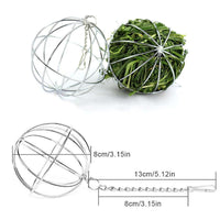 Stainless Steel Hay Feeder Ball for Rabbits, Guinea Pigs, and Hamsters