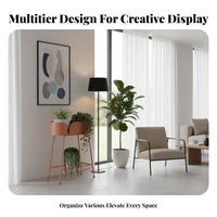 Multi-Tier Plant Stand Space-Saving Tiered Pot Holder Easy Assembly for Balcony