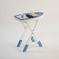 Distressed Folding Table Space-Saving Folding Side Table Foldable for Entryway