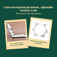 Aperture Restrictor, Adjustable Limiter Stay, Security and Protection Lock, Casement Aperture Opener, Suitable for Home, Hotel, and School Use