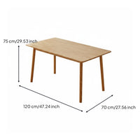 Solid Wood Japanese Style Wooden Table Nordic Style Dining Table Rectangular Kitchen Table Household Furniture Smooth Finish Suitable for Dining Room Family Gathering Kitchen