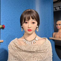 PVC Mannequin Head Display Bust with Shoulders for Hats, Scarves, and Photography