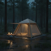 Inflatable Tent with Awning Easy Setup Inflatable Tent with Pump Ventilated for Campers, Family, Camping, Backyard, Festivals