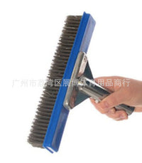 10-Inch Aluminum Backed Wire Brush for Swimming Pool Cleaning