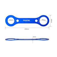 Aluminum Alloy Bottom Bracket Wrench Ergonomic Bottom Bracket Spanner Sturdy Bike Wrench with Notched Ends Lightweight for Mechanics