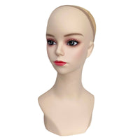 Mannequin Head with Shoulders Realistic Female Mannequin Head Smooth for Photography Studios