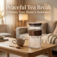 Japanese Style Glass Tea Cup with Infuser, 301-400ml