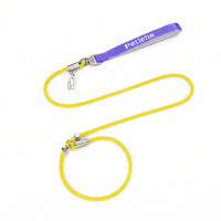 Soft Lining Reinforced Stitching Leash with Metal Hardware Braided Rope