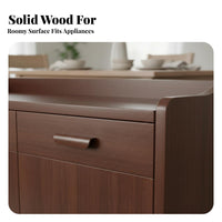 Dining Room Sideboard Solid Wood Kitchen Buffet Hutch Multi-functional Storage Cabinet Essential Furniture Suitable for Families Homeowners Hallway Entryway