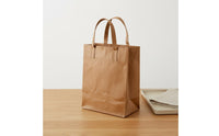 Reusable Paper Bag Waterproof Brown Paper Tote Bag Handbag for Students