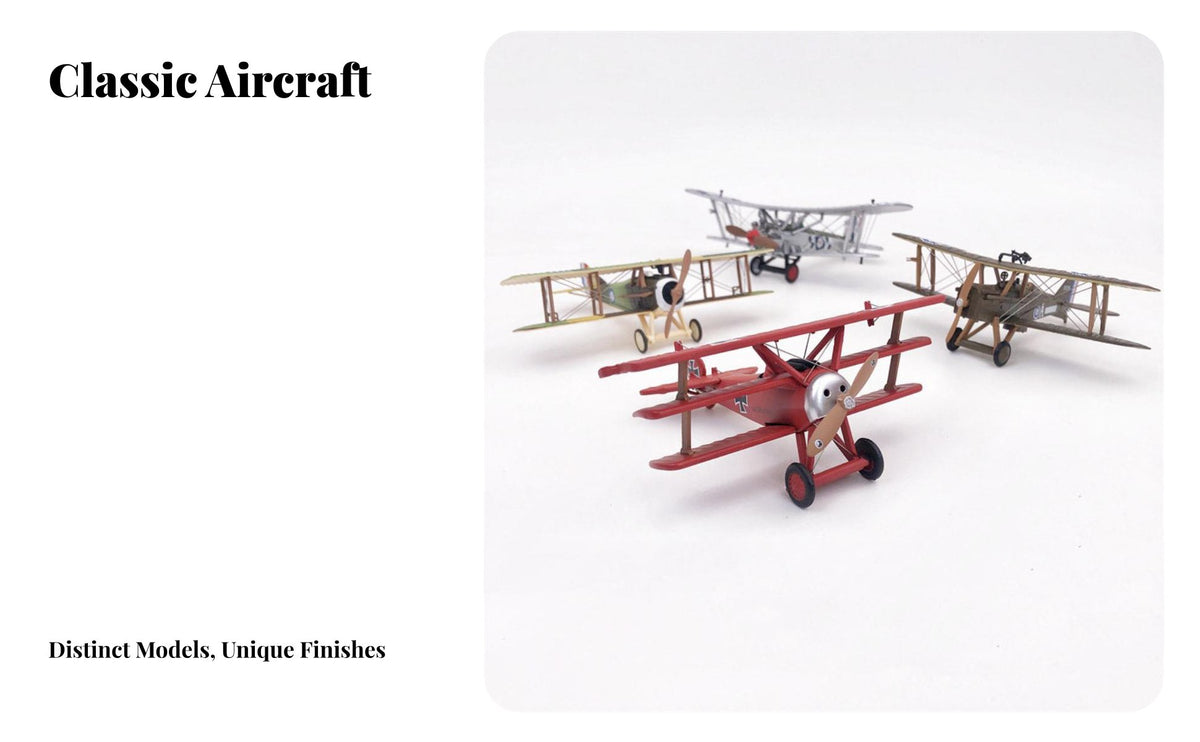 1/72 Historic Plane Model Pre-Assembled Historic Biplane Period Biplane Detailed Diecast Alloy Airplane Model