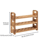 Wooden Egg Rack Solid Wood 3-Tier Egg Display Stand Rustic Design for Pantry