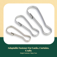 304 Stainless Steel Drapery Fastener Hook, sturdyDuty Hanging Organizer, Multi-Purpose Keychain Connector, Rust-Resistant Silver