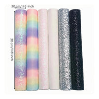 6 Pieces Glitter Craft Sheets Rectangular Arts Supplies Easy to Use