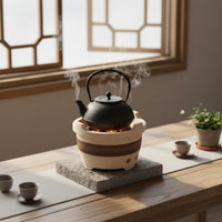 Retro Pottery Ember Brazier Multi-Functional Chinese Clay Brazier Multifunctional Earthenware for Indoor, Outdoor, Camping