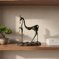 Abstract Horse Sculpture Modern Sculpture Figurine Handcrafted Look Table Ornament for Office